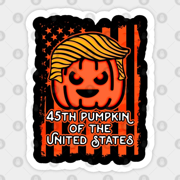 Trumpkin 45th Pumpkin Of The United States Sticker by RadStar